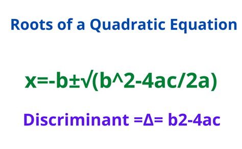 Roots of a Quadratic Equation | Discriminate of Quadratic Equation