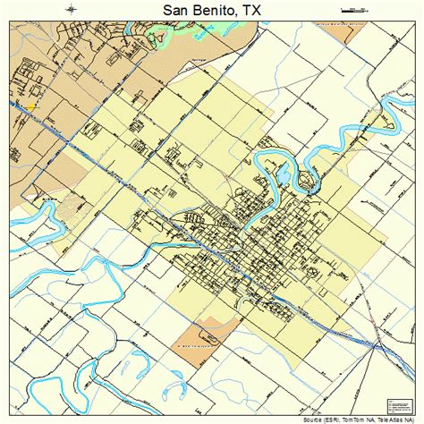 San Benito Texas Street Map 4865036