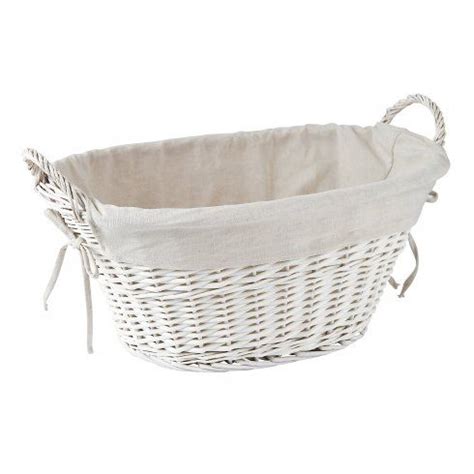 White Wicker Laundry Basket | Washing Basket | Wicker laundry basket ...