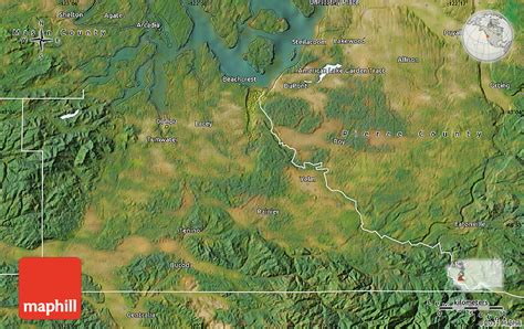 Satellite Map of Thurston County