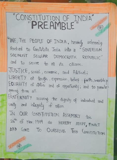 Preamble of Indian constitution – India NCC