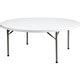 71" White Round Contemporary Outdoor Furniture Patio Folding Table ...