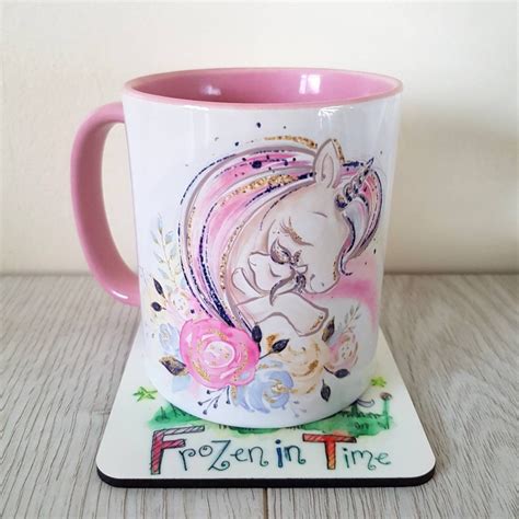 Personalized unicorn mug Glitter design Coffee mug Unicorns | Etsy