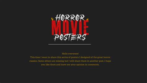 Horror Movies Posters 2022 on Behance