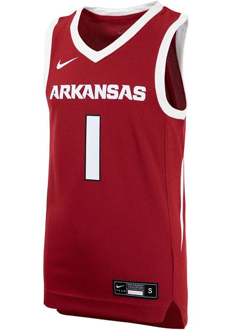 Arkansas Razorbacks Youth CARDINAL Replica Basketball Jersey