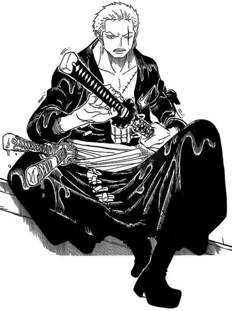 Roronoa Zoro Dessin Noir Et Blanc - Communauté MCMS™.