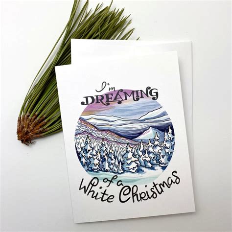 White Christmas holiday card – Michele Michael Art