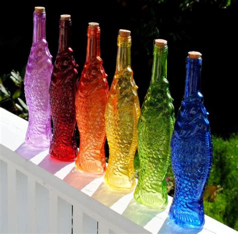 203 best COLOR GLASS BOTTLES images on Pinterest | Colored glass, Coloured glass and Colored ...