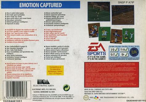 FIFA Soccer 97 (1996) SNES box cover art - MobyGames