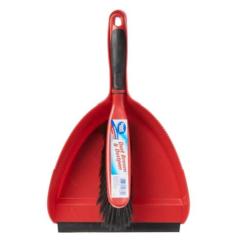 Great Value Dust Broom & Pan, Red - Walmart.com - Walmart.com