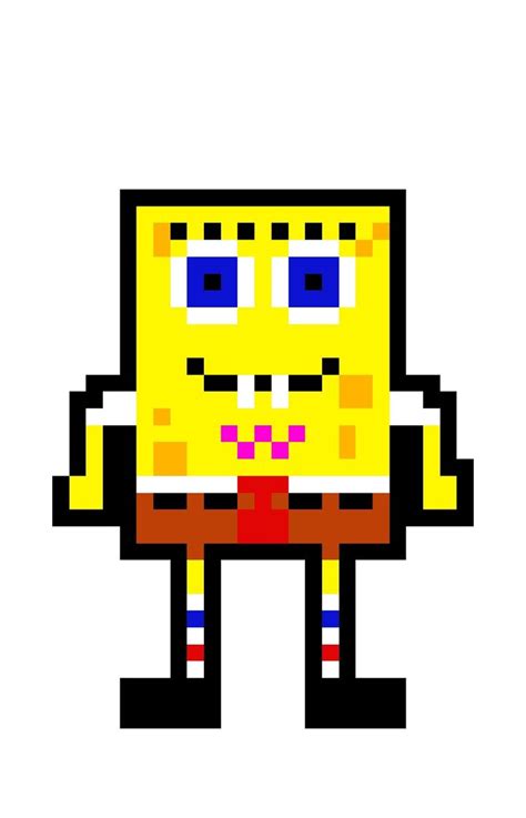 SpongeBob | Pixel art, Pixel art games, Pixel art maker