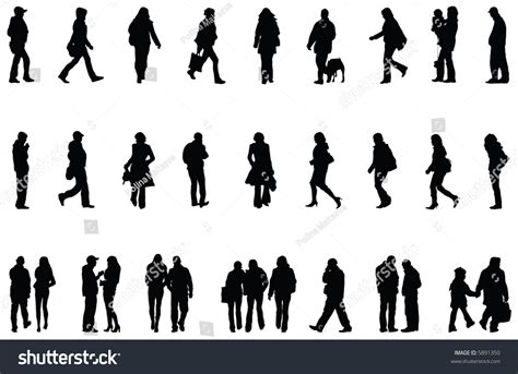 People Vector Silhouettes Stock Vector (Royalty Free) 5891350 ...