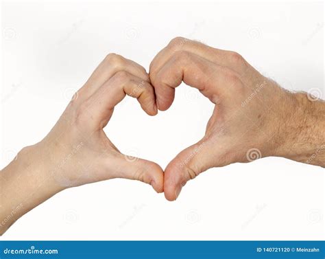 Finger Showing Heart As Love Sign Stock Photo - Image of hand, white: 140721120