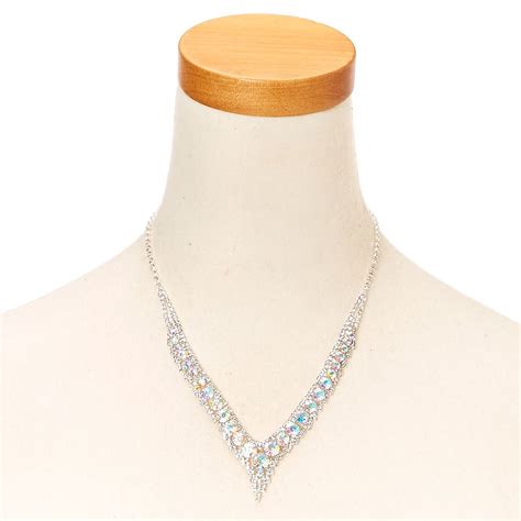 Iridescent Kate Crystal V Necklace | Necklace, Gorgeous necklaces ...