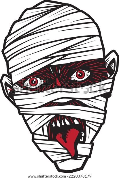 Scary Face Mummy Vector Clip Art Stock Vector (Royalty Free) 2220378179 | Shutterstock