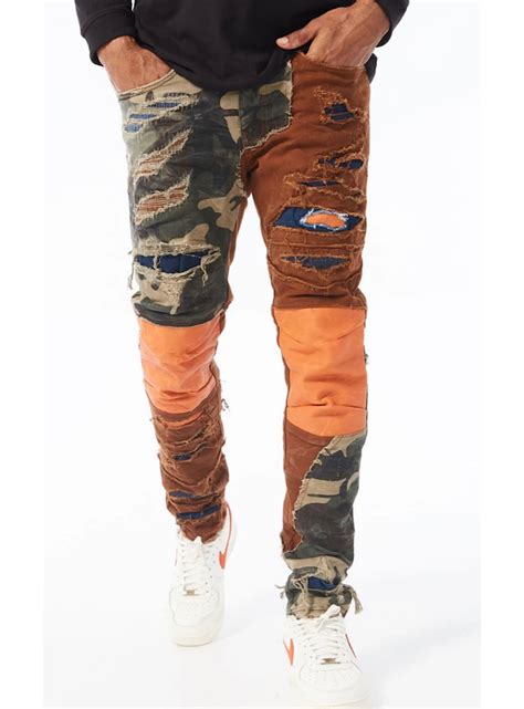 Jordan Craig Jeans - Patchwork - Woodland - JM3487 – Vengeance78