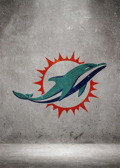 Football Miami Dolphins Fanart Drawing by Leith Huber - Pixels