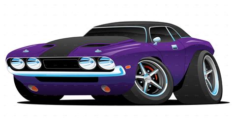 Classic Muscle Car Cartoon | Car cartoon, Classic cars muscle, Hot rods cars muscle