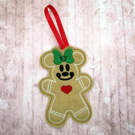 Mrs Mouse Gingerbread Ornament Embroidery Design -1167