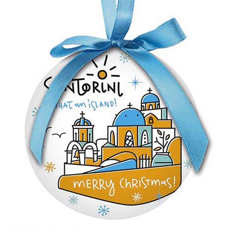 Santorini Christmas tree ornament ball - Santorini.net E-shop