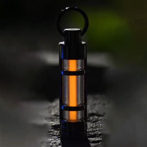 Automatic light 25 years Titanium tritium keychain key ring fluorescent ...