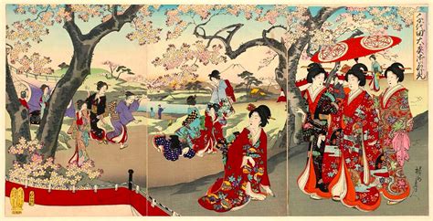 Chiyoda Ooku Ohanami by Yoshu Chikanobu (1894) - Japanese Patterns of ...