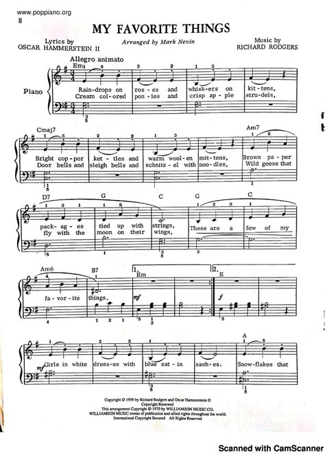 Julie Andrews-The Sound Of Music - My Favorite Things Sheet Music pdf, - Free Score Download ★