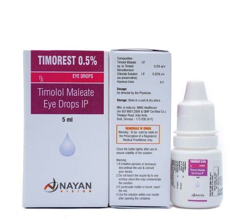 TIMOLOL MALEATE 0.5 % EYE DROPS Franchise | TIMOREST 0.5 %