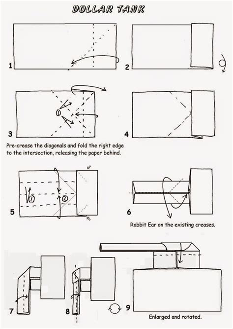 origami tank instructions ~ easy crafts ideas to make