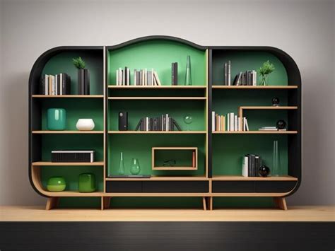 Premium Photo | Modern bookshelf isolated on gradient background ...