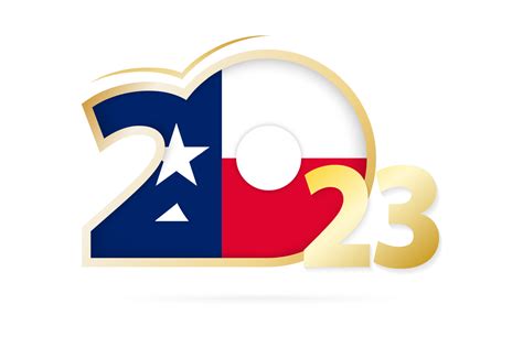 Year 2023 with Texas Flag pattern. 13359052 Vector Art at Vecteezy