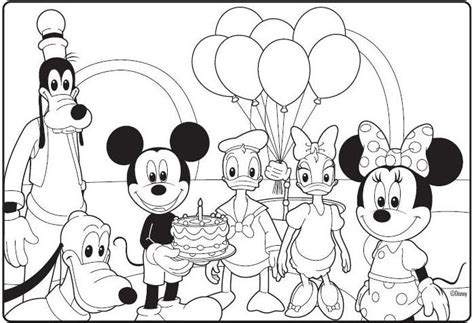 Mickey Mouse Club House Coloring Pages: Mickey Mouse Clubhouse Birthday Coloring Page… | Mickey ...