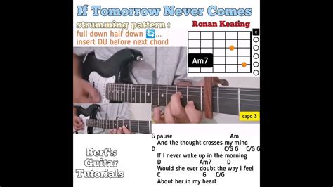 If Tomorrow Never Comes - Ronan Keating guitar chords w/ lyrics & strumming tutorial - YouTube