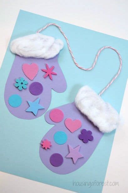 preschool-winter-mittens-easy-and-inexpensive-christmas-craft | Winter crafts for kids ...