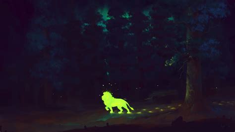 Glowing lion wallpaper - backiee