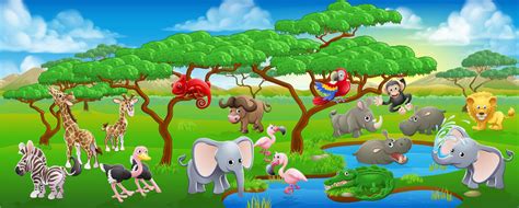 11,046 BEST Cartoon Jungle Scene IMAGES, STOCK PHOTOS & VECTORS | Adobe Stock