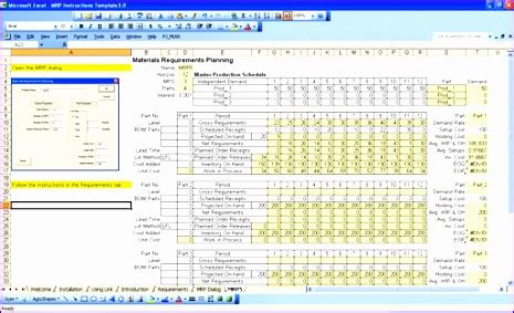 10 Excel Mrp Template - Excel Templates