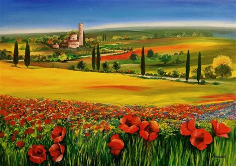 Italian landscape Painting by Anna Rita Angiolelli | Saatchi Art