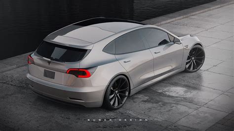 Tesla Model 3 Hatchback Rendering Goes After the Hyundai Ioniq 5 ...