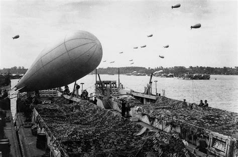 Barrage balloons were used to protect against enemy air attack as more ...