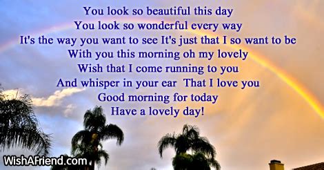 Good Morning Poem for Her, You look so pretty