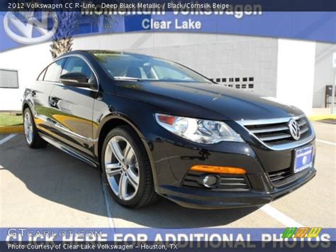 Deep Black Metallic - 2012 Volkswagen CC R-Line - Black/Cornsilk Beige ...