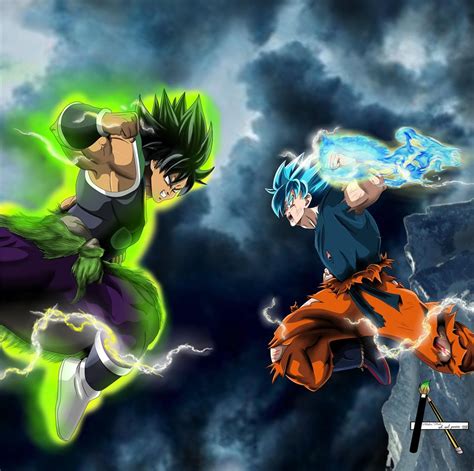 Broly vs Goku Super Saiyan Blue by BananaGod89 on DeviantArt