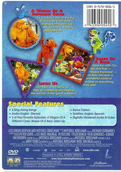 Bear In The Big Blue House: Shapes, Sounds & Colors With Bear! (DVD 2000) | DVD Empire