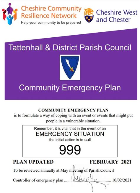 Emergency Plan | Tattenhall Parish Council