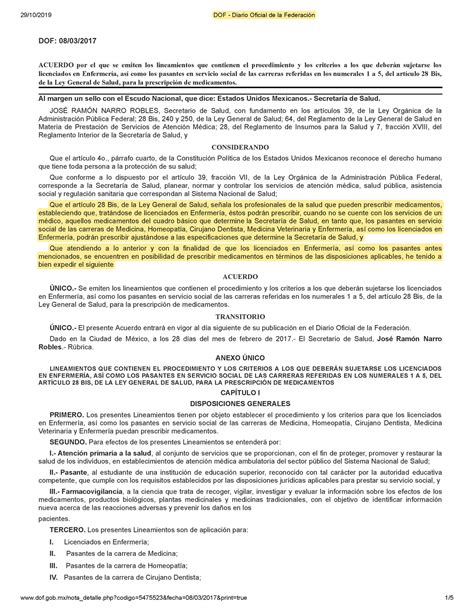 DOF - Diario Oficial de la Federación.pdf · versión 1 - DOF: 08/03/ ACUERDO por el que se emiten ...