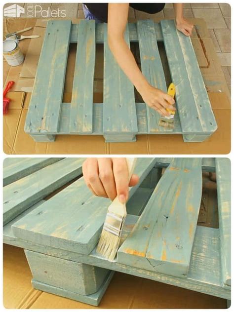 Vintage Style Pallet Coffee Table With DIY Video • 1001 Pallets