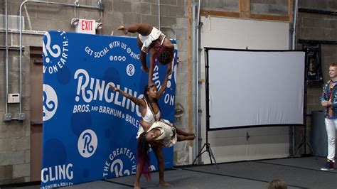 Ringling Bros. Circus performers visit Pennsylvania All-Stars cheerleaders