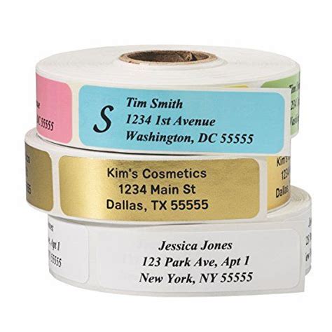 Return Address Labels - Roll of 500 Personalized Labels (White)