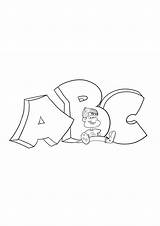 Mewarnai Dan Mencetak huruf ABC Gratis sketch template